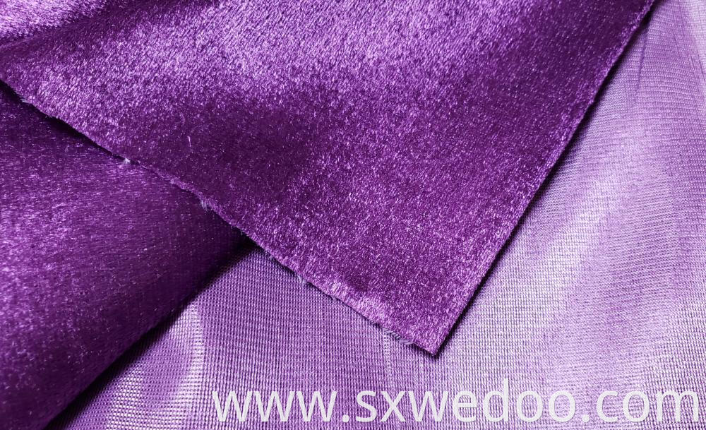 230g Plain Velvet Fabric Purple Back